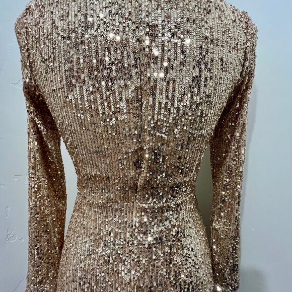 Ann Taylor Petite Sequin Midi Flare Dress NWT - Picture 7 of 10